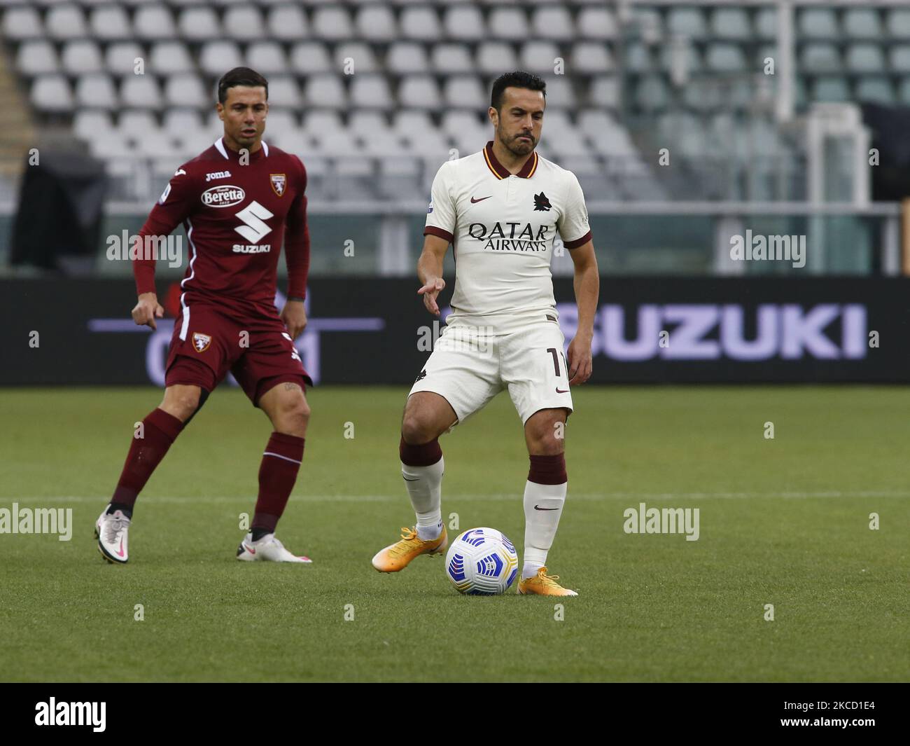 Pedro durante la Serie A match tra Torino e Roma a Torino, il 18 aprile 2020 (Photo by Loris Roselli/NurPhoto) Foto Stock