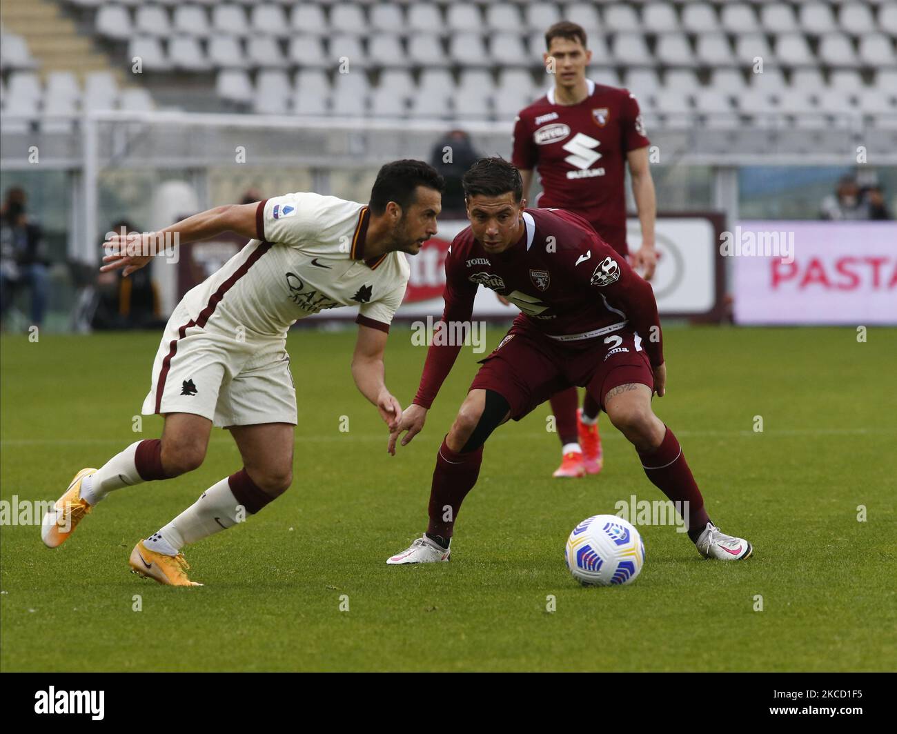 Pedro durante la Serie A match tra Torino e Roma a Torino, il 18 aprile 2020 (Photo by Loris Roselli/NurPhoto) Foto Stock