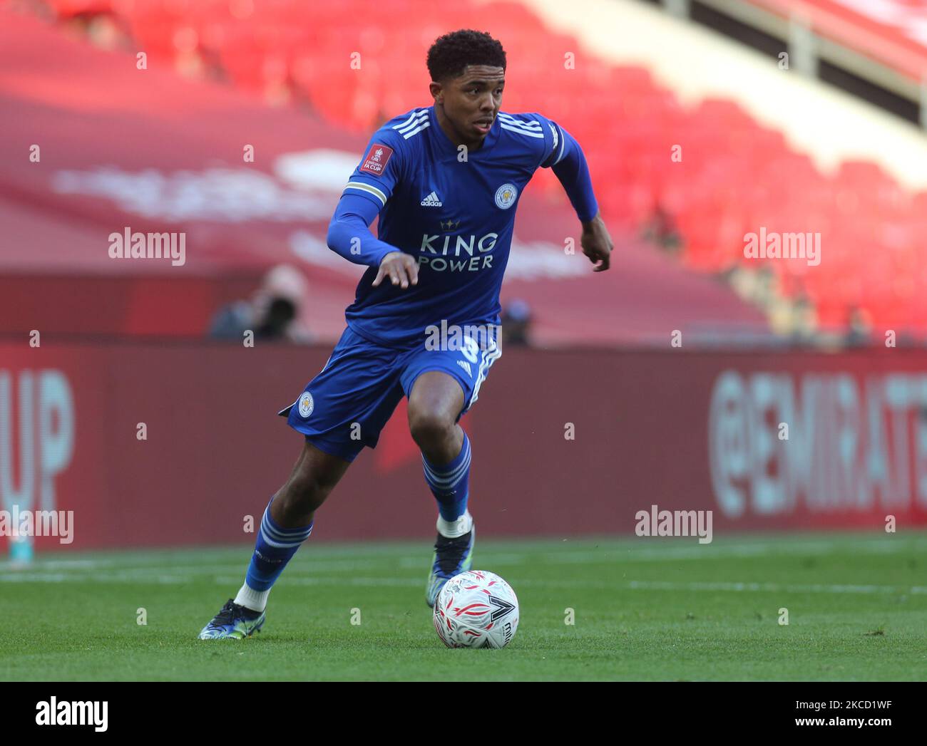 Durante la semifinale della Emirates fa Cup tra Leicester City e Southampton allo stadio di Wembley, a Londra, Regno Unito, il 18th aprile 2021.(Photo by Action Foto Sport/NurPhoto) Foto Stock