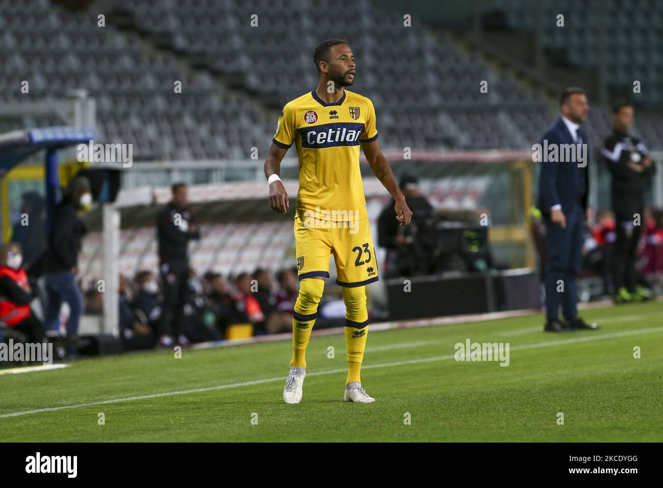 Hernani di Parma Calcio 1913 durante la Serie Una partita di calcio tra Torino FC e Parma Calcio 1913 allo Stadio Olimpico Grande Torino del 03 maggio 2021 a Torino. (Foto di Massimiliano Ferraro/NurPhoto) Foto Stock