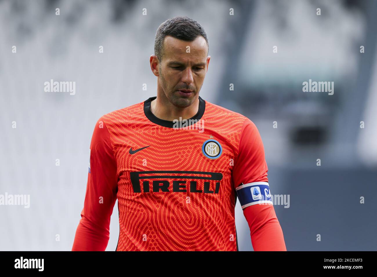 Samir Handanovic del FC Internazionale durante la partita tra Juventus FC e FC Internazionale allo Stadio Allianz il 15 maggio 2021 a Torino. (Foto di Massimiliano Ferraro/NurPhoto) Foto Stock