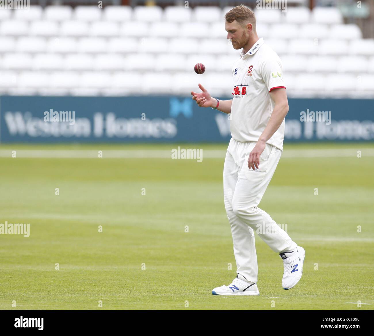 Jamie Porter di Essex durante il LV Insurance County Championship Group 1° giorno uno dei quattro tra Essex CCC e Warwickshire CCC presso il Cloudfm County Ground il 20th maggio 2021 a Chelmsford, Inghilterra (Photo by Action Foto Sport/NurPhoto) Foto Stock