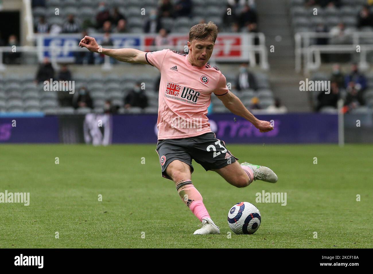 Ben Osborn of Sheffield United durante la partita della Premier League tra Newcastle United e Sheffield United a St. James's Park, Newcastle, mercoledì 19th maggio 2021. (Foto di Mark Fletcher/MI News/NurPhoto) Foto Stock