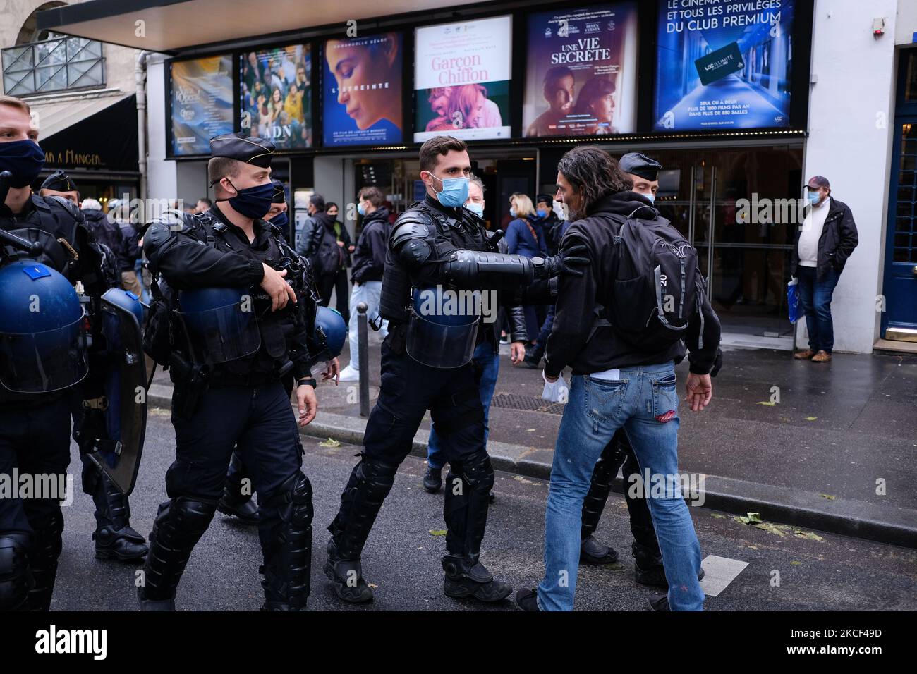 Manifestazione interprofessionale per la difesa dei diritti sociali e il ritiro della riforma dell'assicurazione contro la disoccupazione il 22 maggio 2021 a Parigi, Francia. (Foto di Vincent Koebel/NurPhoto) Foto Stock