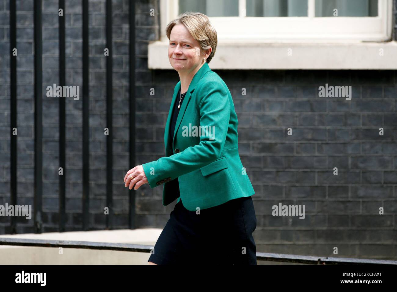 Dido Harding, Baronessa Harding di Wincombe, ex capo del programma NHS Test and Trace, arriva a Downing Street a Londra, Inghilterra, il 28 maggio 2021. (Foto di David Cliff/NurPhoto) Foto Stock