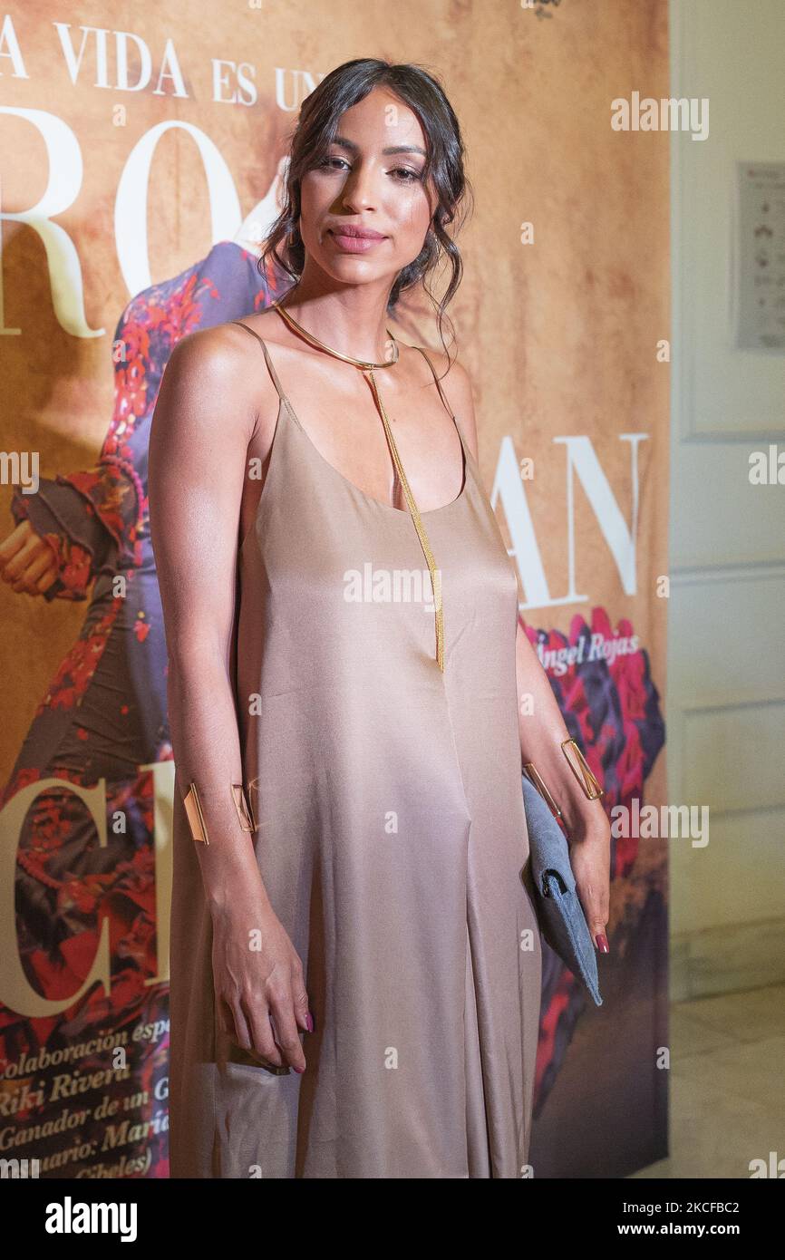 Ana Verónica Schultz partecipa alla fotoesposizione del ballerino María Juncal 'la vida es un romance' al teatro Cofidis Alcázar di Madrid, in Spagna, il 28 maggio 2021. (Foto di Oscar Gonzalez/NurPhoto) Foto Stock