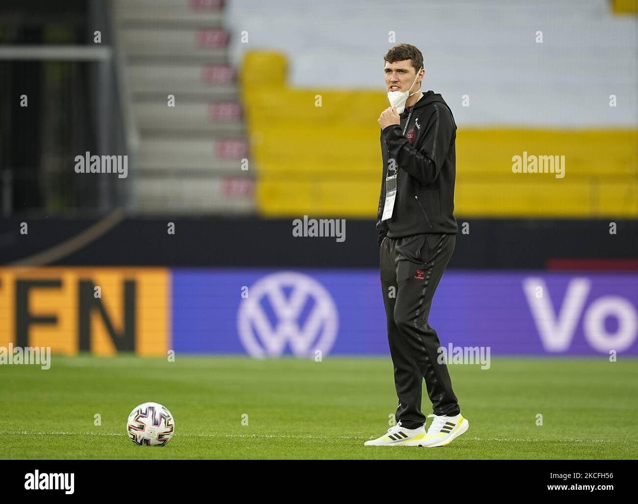 Anders Christiansen in Danimarca prima della amichevole pre Euro 2021 partita tra la Germania e la Danimarca al Tivoli Stadium di Innsbruck , Austria, il 2 giugno 2021. (Foto di Ulrik Pedersen/NurPhoto) Foto Stock