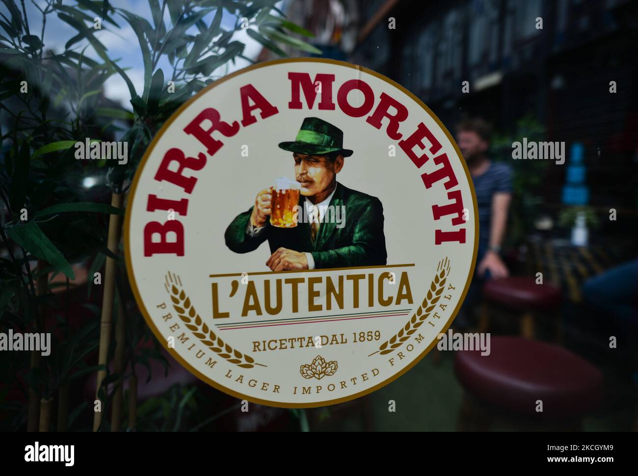 Logo birra birra birra birra birra Moretti lager. Lunedì, 05 luglio 2021, a Dublino, Irlanda (Foto di Artur Widak/NurPhoto) Foto Stock