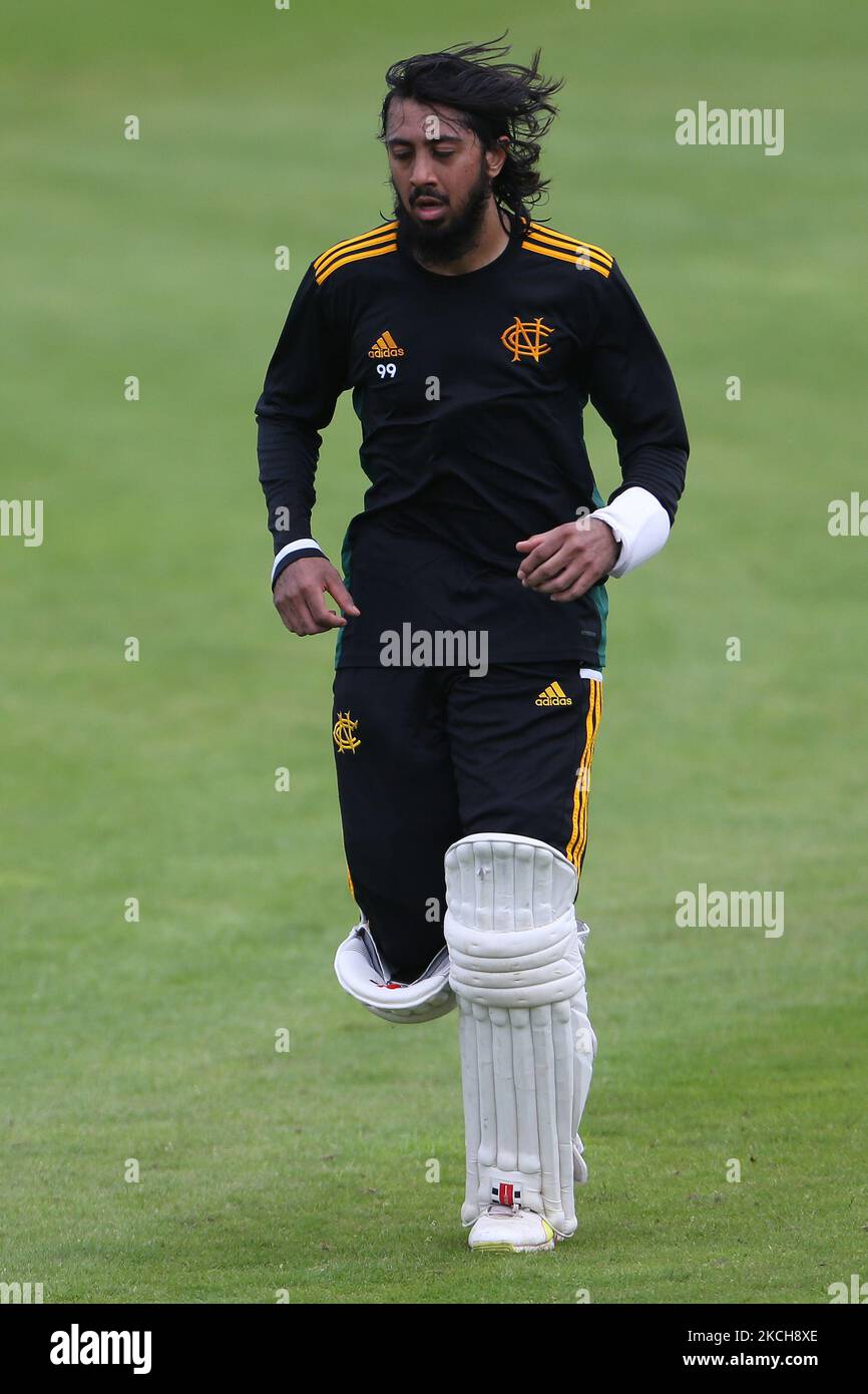 Haseeb Hameed di Nottinghamshire durante la partita LV= County Championship tra il Durham County Cricket Club e il Nottinghamshire a Emirates Riverside, Chester le Street il giorno di nozze 14th luglio 2021. (Foto di Mark Fletcher/MI News/NurPhoto) Foto Stock