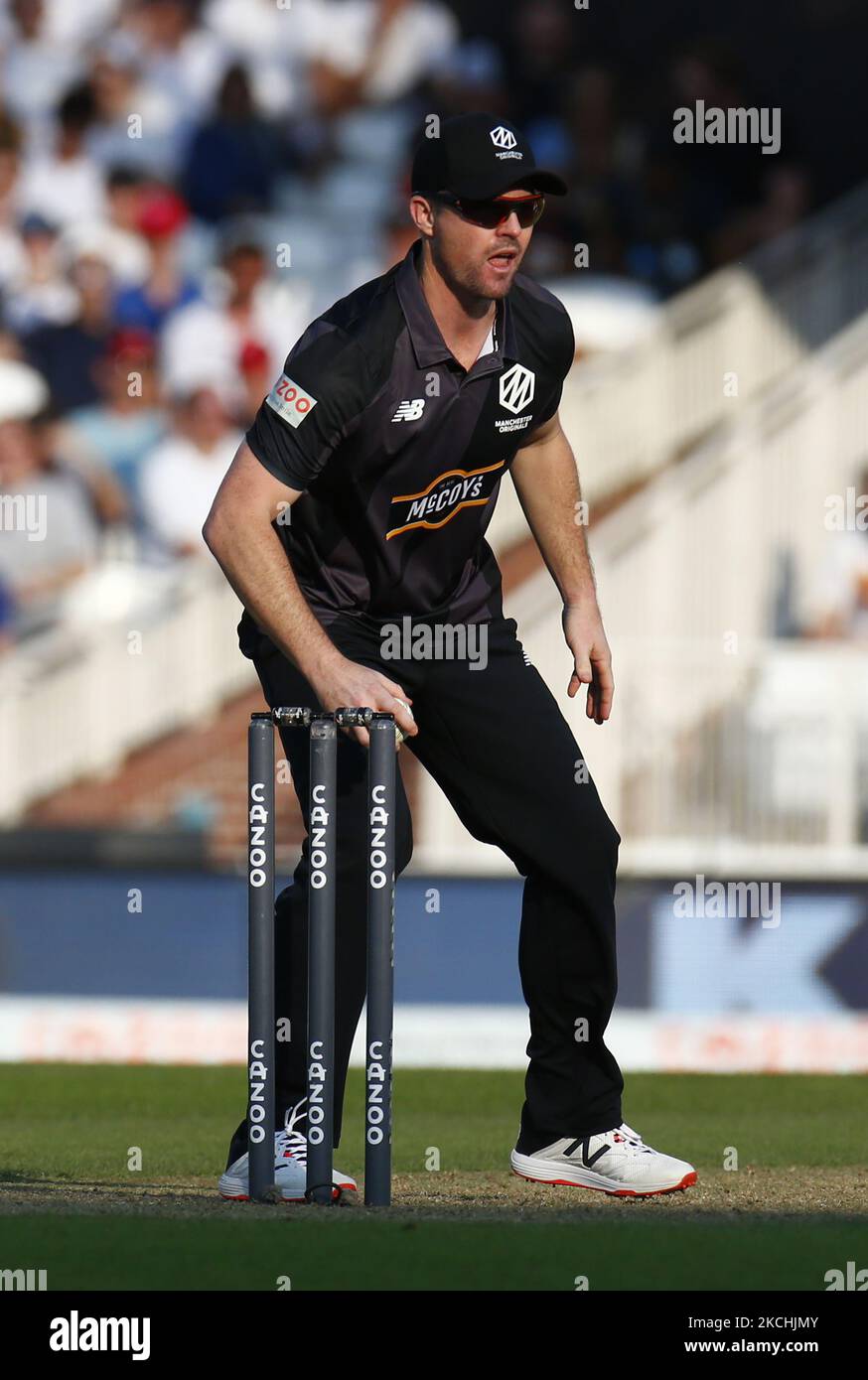 Colin Munro di Manchester Originals durante il The Hundred tra Oval Invincible Men e Manchester Originals Men al Kia Oval Stadium, a Londra, Regno Unito il 22nd luglio 2021. (Foto di Action Foto Sport/NurPhoto) Foto Stock