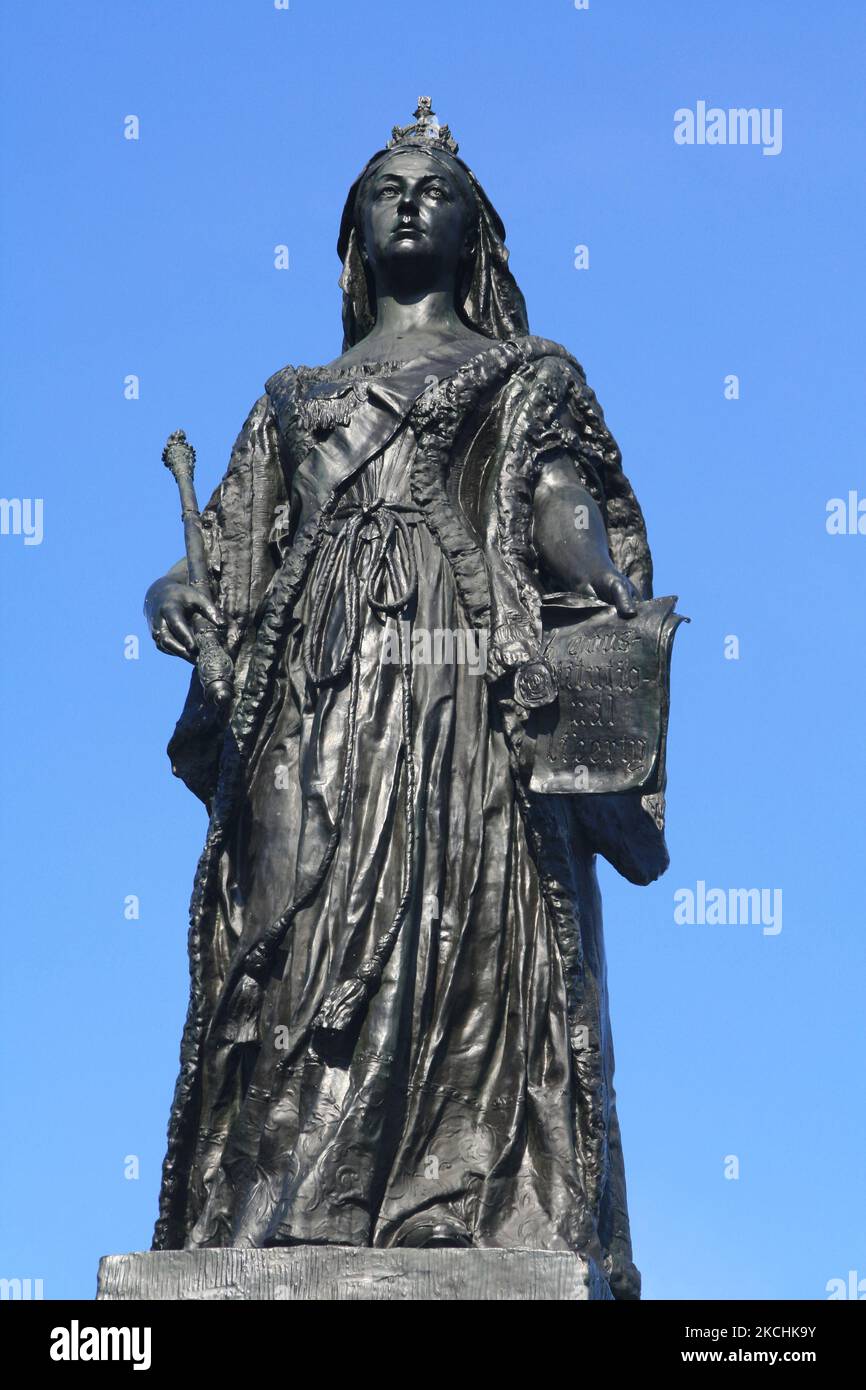 Statua della regina Vittoria fuori Parliament Hill a Ottawa, Ontario, Canada. (Foto di Creative Touch Imaging Ltd./NurPhoto) Foto Stock
