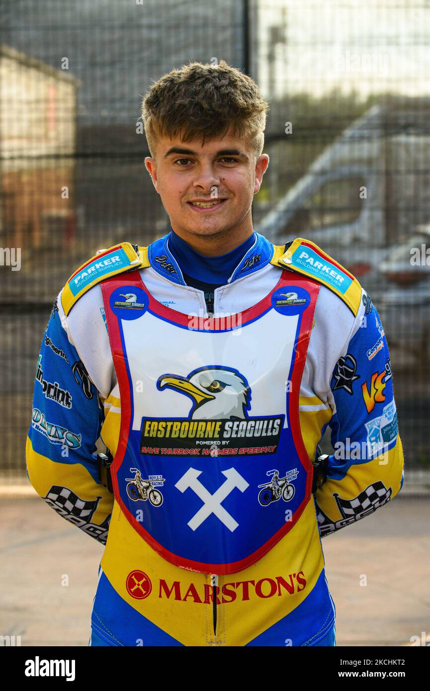 Nathan Ablitt - Eastbourne Seagulls durante la partita della National Development League tra Belle Vue Colts e Eastbourne Seagulls al National Speedway Stadium di Manchester, Inghilterra, il 23rd luglio 2021. (Foto di Ian Charles/MI News/NurPhoto) Foto Stock