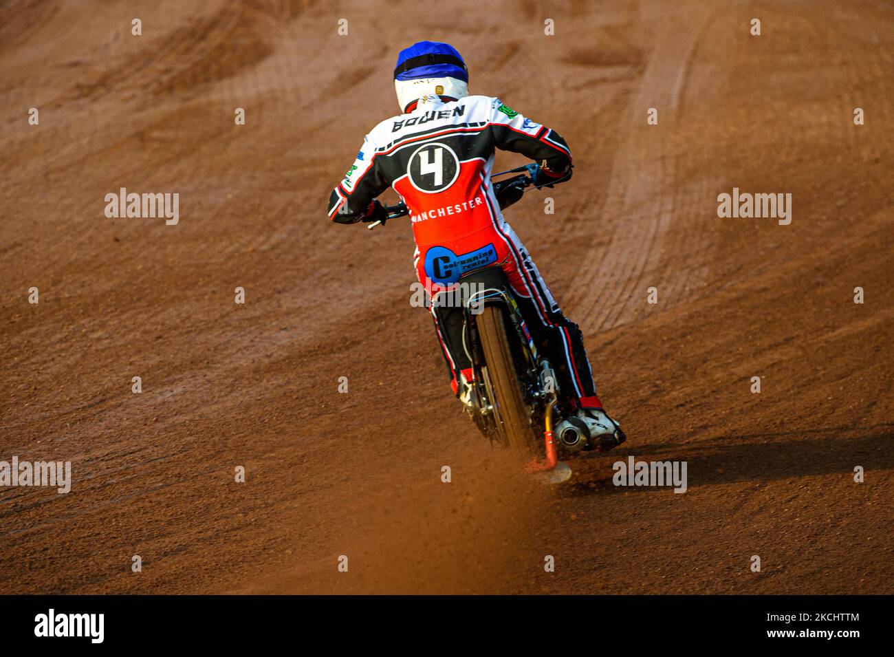 Paul Bowen in azione durante la partita della National Development League tra Belle Vue Colts e Eastbourne Seagulls al National Speedway Stadium di Manchester venerdì 23rd luglio 2021. (Foto di Ian Charles/MI News/NurPhoto) Foto Stock