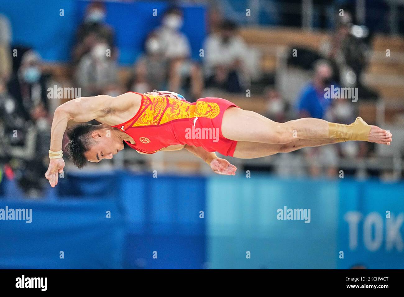 Wei Sun of China durante la finale Mens All Around nella finale di ginnastica artistica alle Olimpiadi di Tokyo presso l'Ariake Gymnastics Centre di Tokyo, Giappone, il 28 luglio 2021. (Foto di Ulrik Pedersen/NurPhoto) Foto Stock