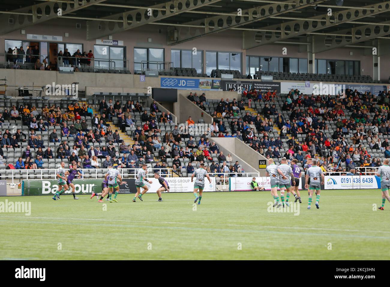 Azione a Kingston Park durante la partita di campionato TRA Newcastle Thunder e Whitehaven RLFC a Kingston Park, Newcastle, domenica 1st agosto 2021. (Foto di Chris Lishman/MI News/NurPhoto) Foto Stock