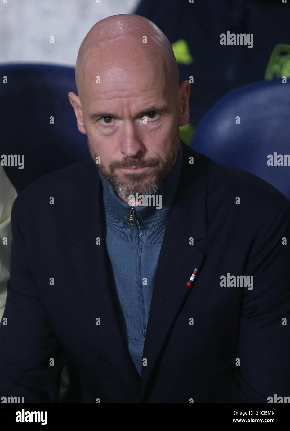 Allenatore Erik Ten Hag del Manchester United durante la UEFA Europa League, partita di calcio del Gruppo e tra Real Sociedad e Manchester United il 3 novembre 2022 alla reale Arena di San Sebastian, Spagna. Foto di Laurent Lairys/ABACAPRESS.COM Foto Stock