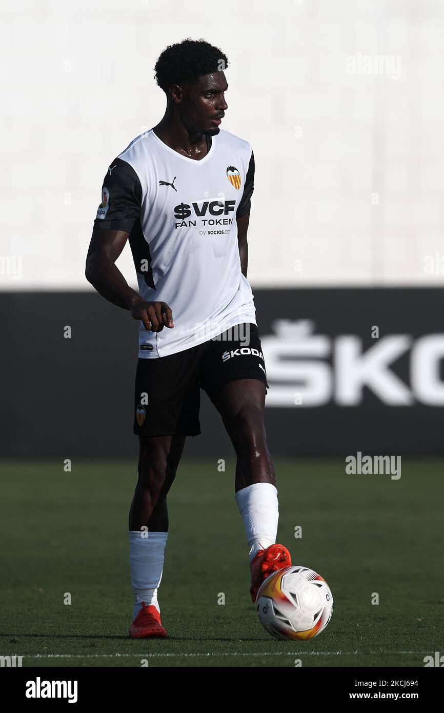 Durante la partita amichevole pre-stagione tra Valencia CF e Levante UD FC allo stadio Antonio Puchades il 30 luglio 2021 a Valencia, Spagna. (Foto di Jose Breton/Pics Action/NurPhoto) Foto Stock