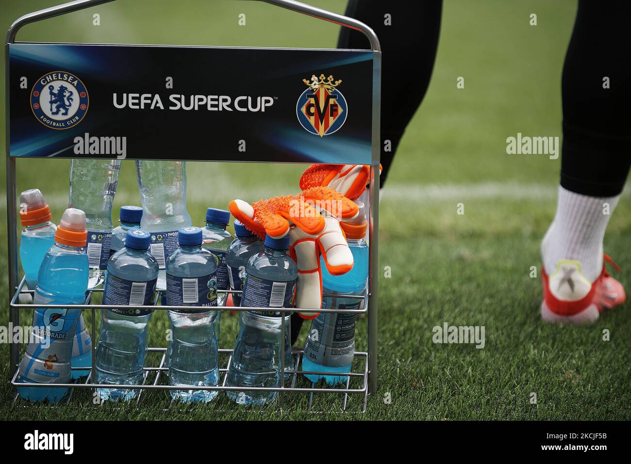 Dettaglio durante la sessione di allenamento del Chelsea FC UEFA Super Cup 2021 il 10 agosto 2021 a Belfast, Irlanda del Nord. (Foto di Jose Breton/Pics Action/NurPhoto) Foto Stock