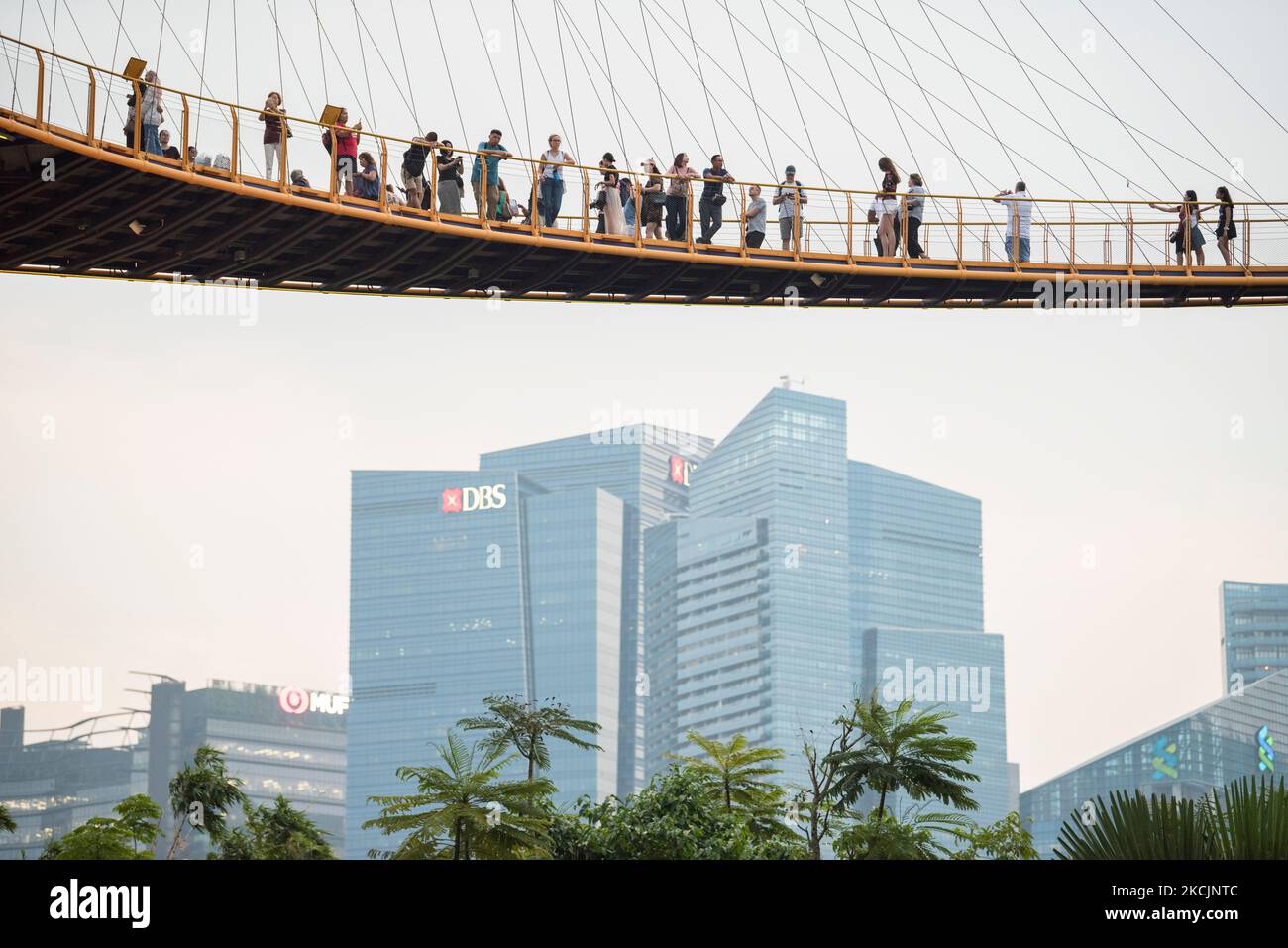 Singapore City, Singapore-Settembre 08,2019: I turisti visitano i Giardini della Baia un parco naturale nella Citta' di Singapore. Foto Stock