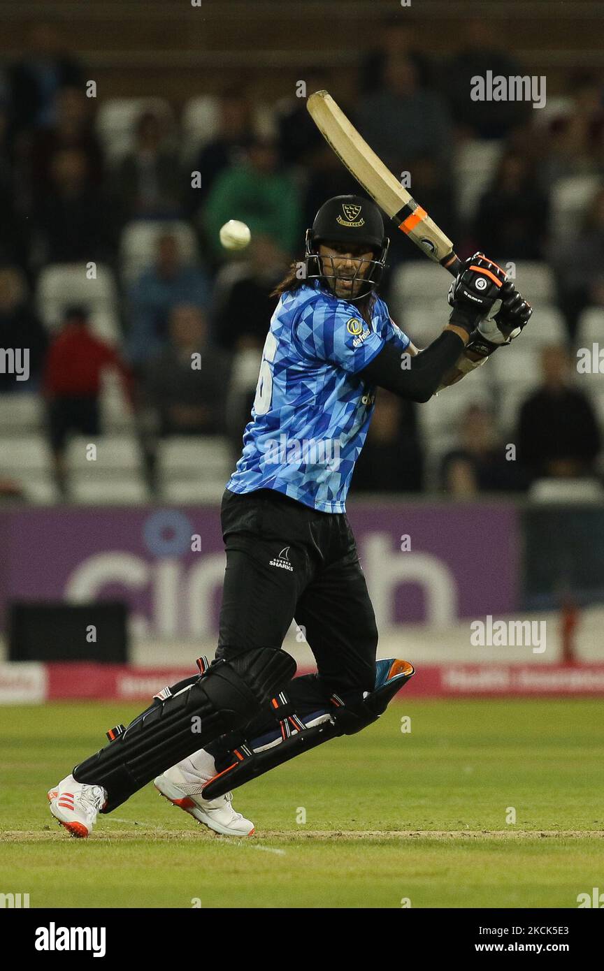 Durante la partita di Blast Vitality T20 tra lo Yorkshire County Cricket Club e il Sussex County Cricket Club a Emirates Riverside, Chester le Street, martedì 24th agosto 2021. (Foto di will Matthews/MI News/NurPhoto) Foto Stock