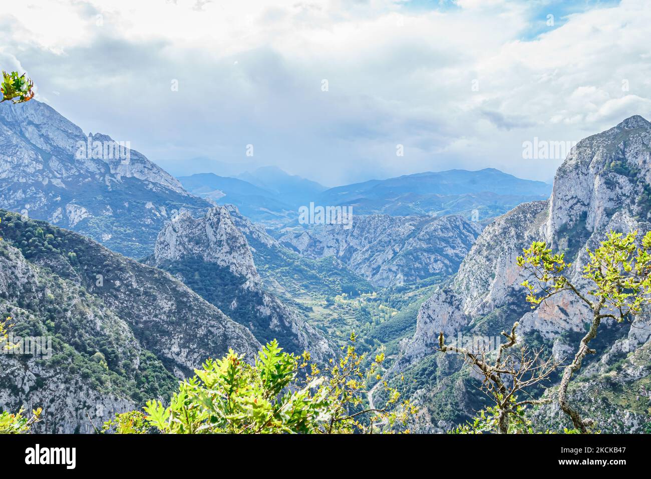 Gola di Hermida dal punto di osservazione di Santa Catalina. Cantabria. Spagna. Foto Stock