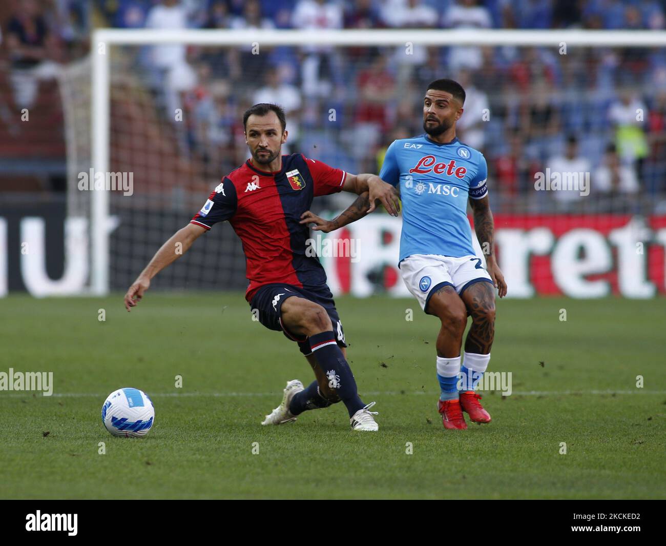 Milano Badelj durante la Serie Una partita tra Genova CFC e SSC Napoli allo Stadio Luigi Ferraris il 29 agosto 2021 a Genova. (Foto di Loris Roselli/NurPhoto) Foto Stock