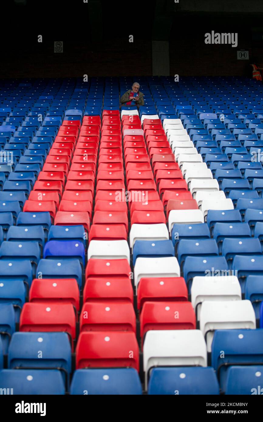 Il Crystal Palace si trova durante la partita della Premier League tra Crystal Palace e Tottenham Hotspur a Selhurst Park, Londra, sabato 11th settembre 2021. (Foto di Federico Maranesi/MI News/NurPhoto) Foto Stock