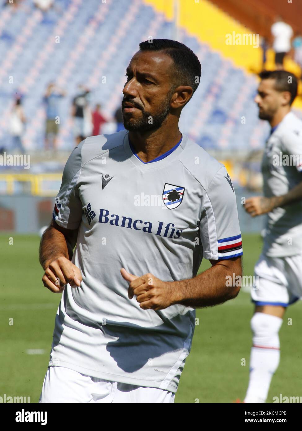 Fabio Quagliarella durante la Serie A match tra Sampdoria e Inter a Genova, il 12 settembre 2021 (Photo by Loris Roselli/NurPhoto) Foto Stock