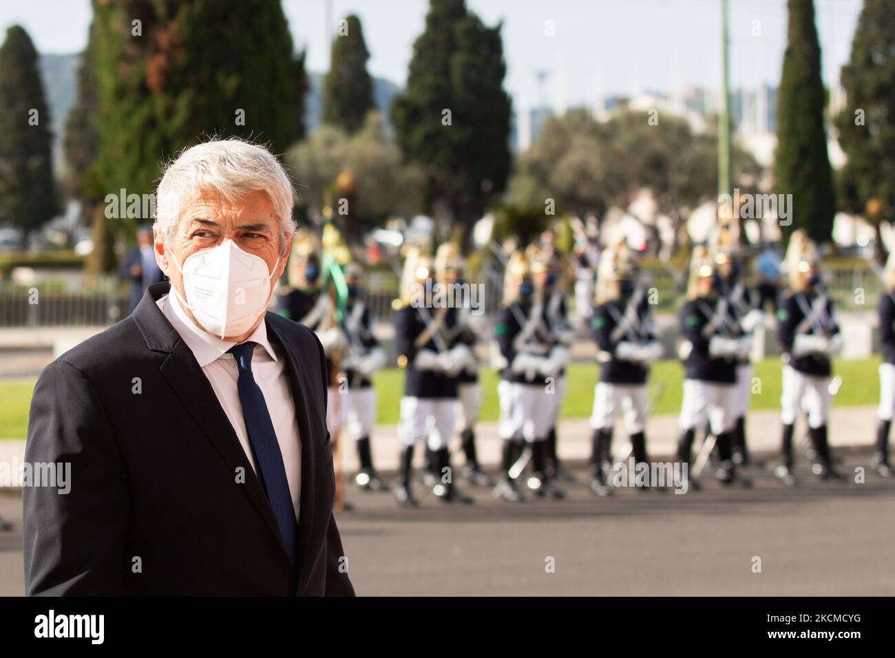 L'ex primo ministro, José Socrates, arriva alla cerimonia funeraria il 12 settembre 2021 a Belem, Lisbona, Portogallo. Jorge Sampaio, 81 anni, fu presidente della Repubblica per due mandati, tra il 1996 e il 2006, morì il 10 settembre. Il governo portoghese decretò tre giorni di lutto nazionale. La cerimonia si è svolta oggi, 12 settembre 2021, con alte autorità di politica internazionale e ha partecipato al suo ultimo congedo. (Foto di Nuno Cruz/NurPhoto) Foto Stock