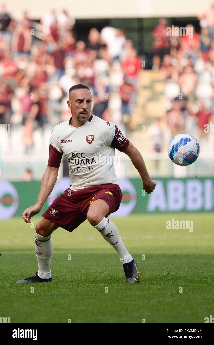 Franck Ribery di US Salernitana durante la Serie A match tra Torino FC e US Salernitana allo Stadio Olimpico Grande Torino, a Torino il 12 settembre 2021, Italia (Photo by Alberto Gandolfo/NurPhoto) Foto Stock