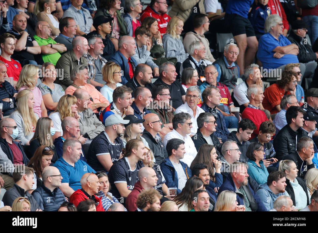 I tifosi vengono raffigurati durante la partita Gallagher Premiership tra Newcastle Falcons e Harlequins a Kingston Park, Newcastle, domenica 19th settembre 2021. (Foto di Chris Lishman/MI News/NurPhoto) Foto Stock