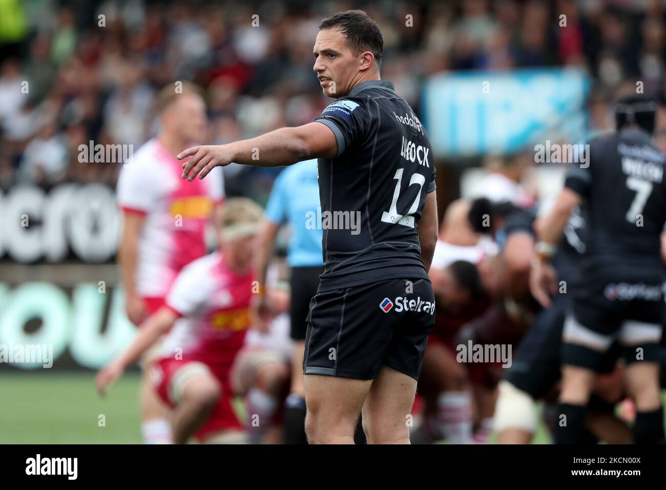 Pete Lucock di Newcastle Falcons durante la partita della Gallagher Premiership tra Newcastle Falcons e Harlequins a Kingston Park, Newcastle, domenica 19th settembre 2021. (Foto di Mark Fletcher/MI News/NurPhoto) Foto Stock