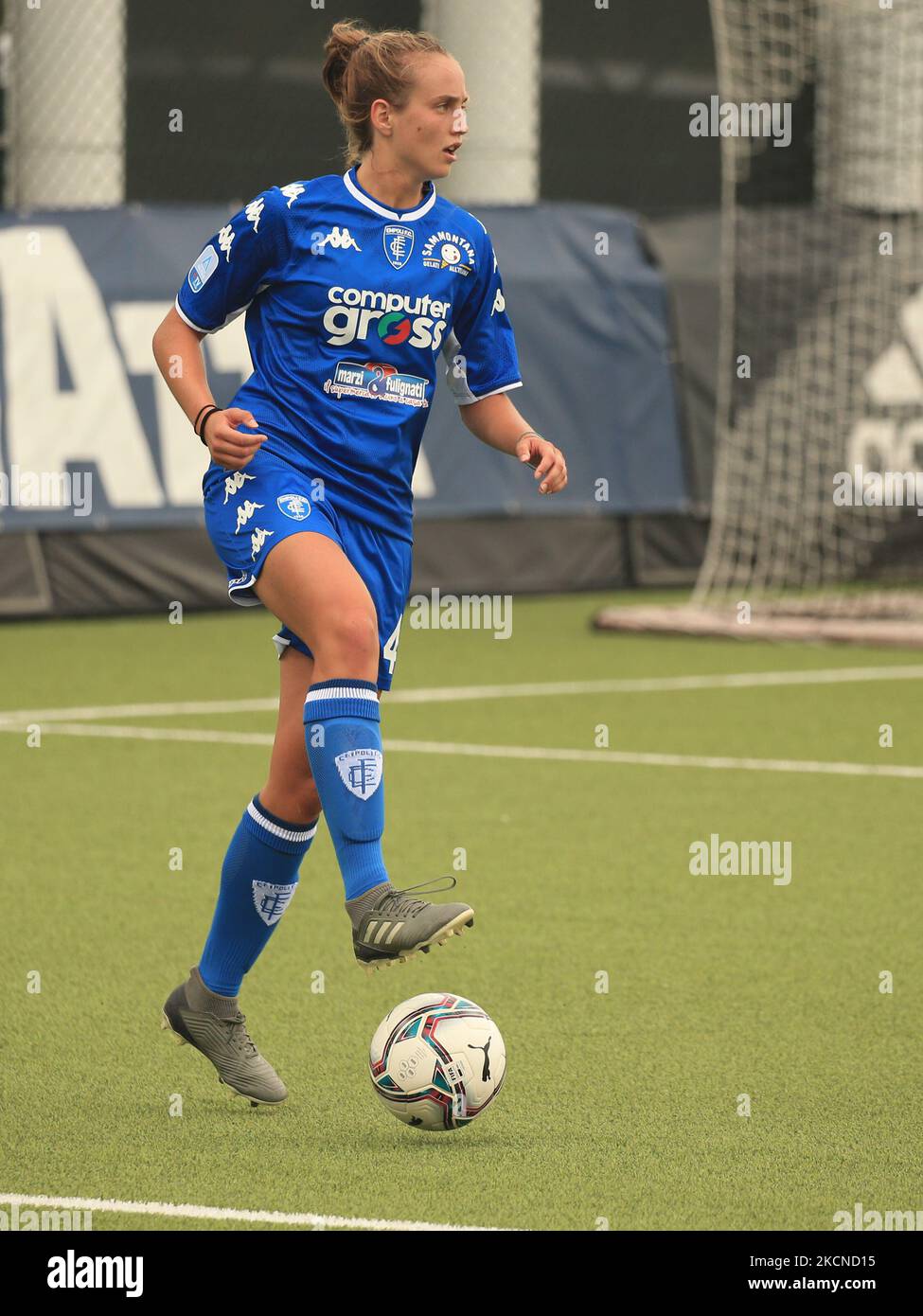 Margherita Brscic (Empoli) durante il calcio italiano Serie A Women Match Juventus FC vs Empoli Ladies il 25 settembre 2021 presso il Juventus Training Center di Torino (Photo by Claudio Benedetto/LiveMedia/NurPhoto) Foto Stock