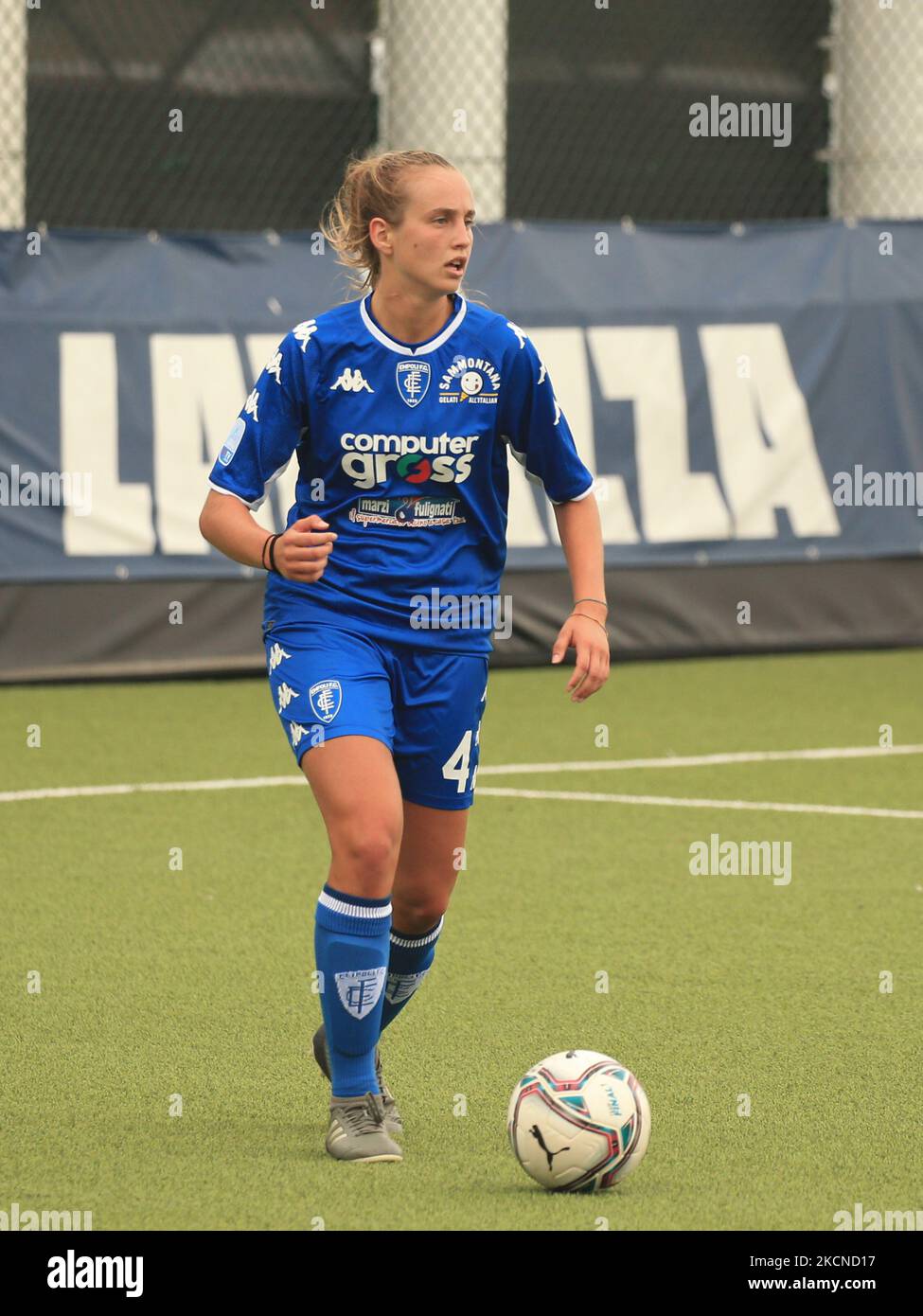Margherita Brscic (Empoli) durante il calcio italiano Serie A Women Match Juventus FC vs Empoli Ladies il 25 settembre 2021 presso il Juventus Training Center di Torino (Photo by Claudio Benedetto/LiveMedia/NurPhoto) Foto Stock