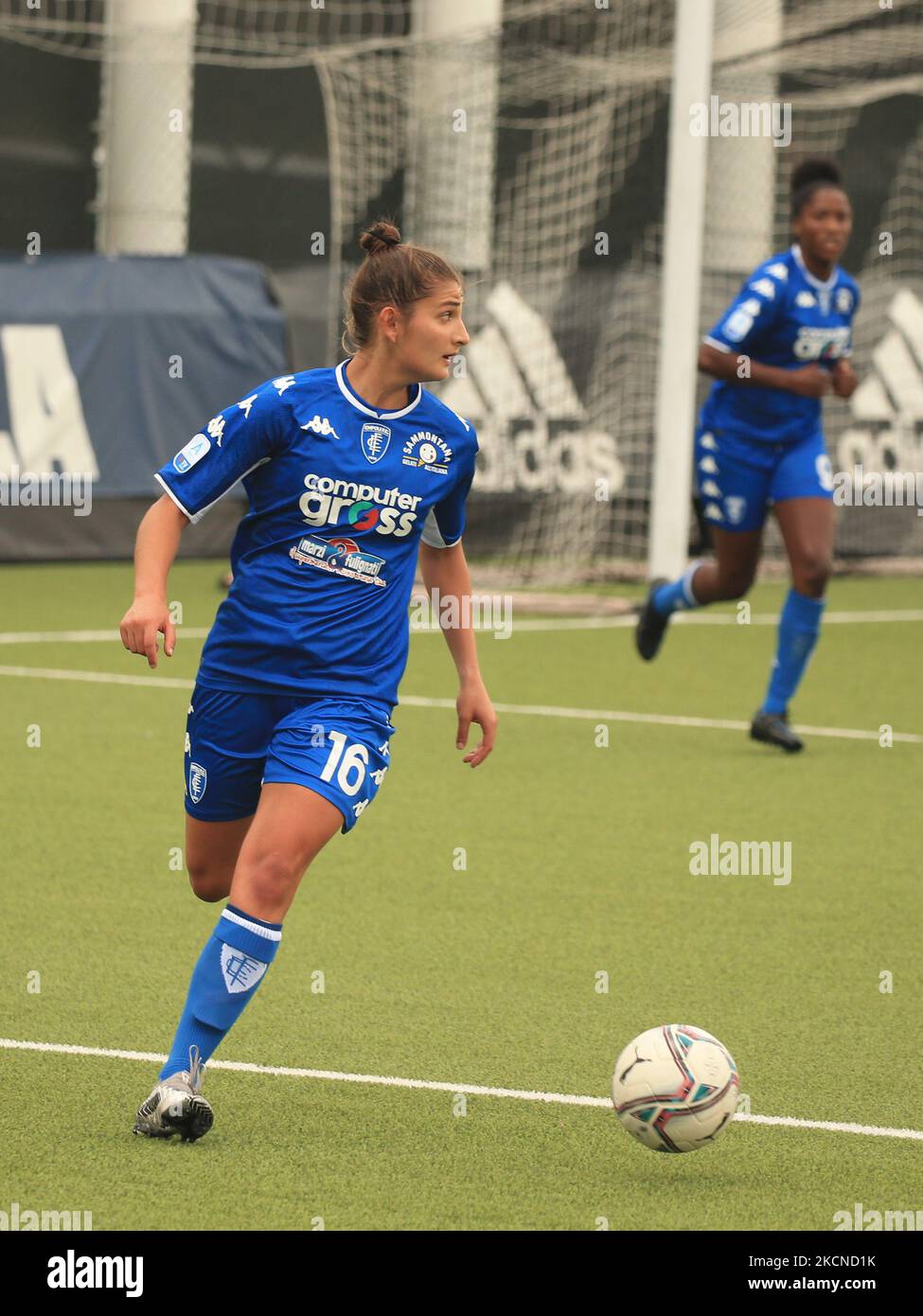 Bianca Bardin (Empoli) durante il calcio italiano Serie A Women Match Juventus FC vs Empoli Ladies il 25 settembre 2021 presso il Juventus Training Center di Torino (Photo by Claudio Benedetto/LiveMedia/NurPhoto) Foto Stock