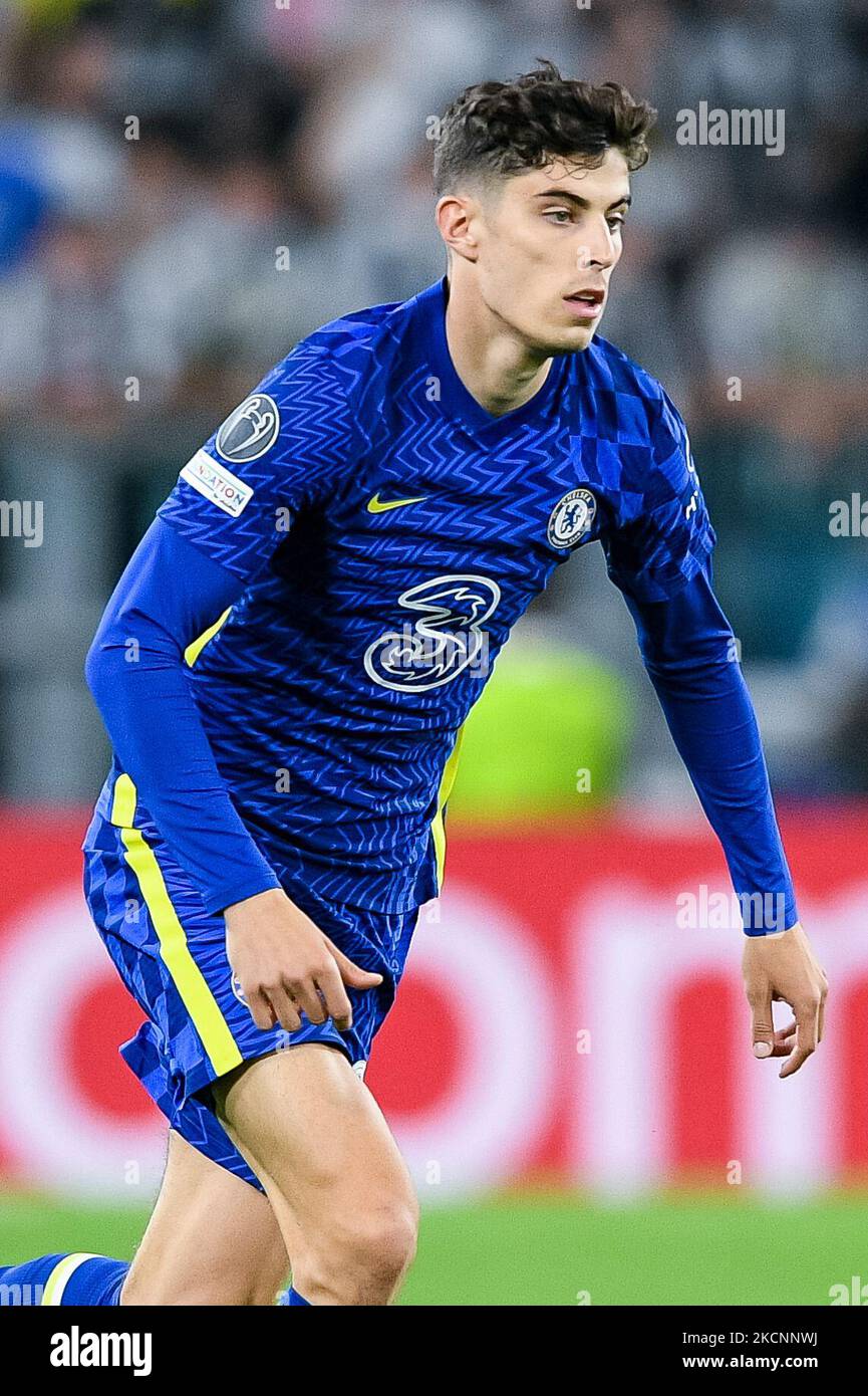 Kai Havertz del Chelsea FC durante la partita H del gruppo UEFA Champions League tra il FC Juventus e il Chelsea FC allo stadio Allianz di Torino, Italia, il 29 settembre 2021. (Foto di Giuseppe Maffia/NurPhoto) Foto Stock