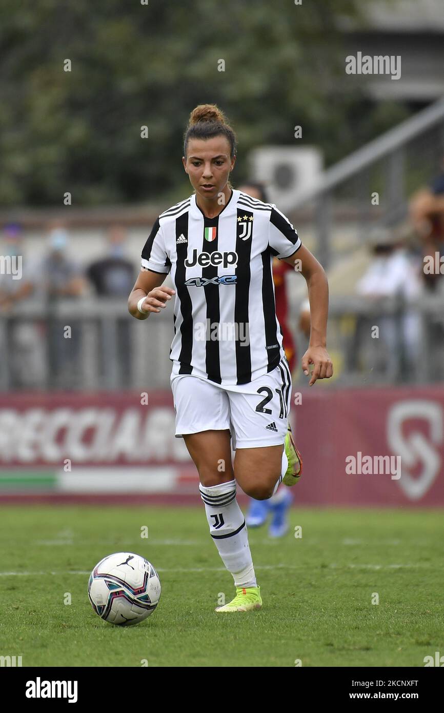 Arianna Caruso di Juventus Donne in azione durante la Serie delle Donne Una partita tra AS Roma e Juventus allo Stadio tre Fontane il 02 ottobre 2021 a Roma. (Foto di Domenico Cippitelli/LiveMedia/NurPhoto) Foto Stock