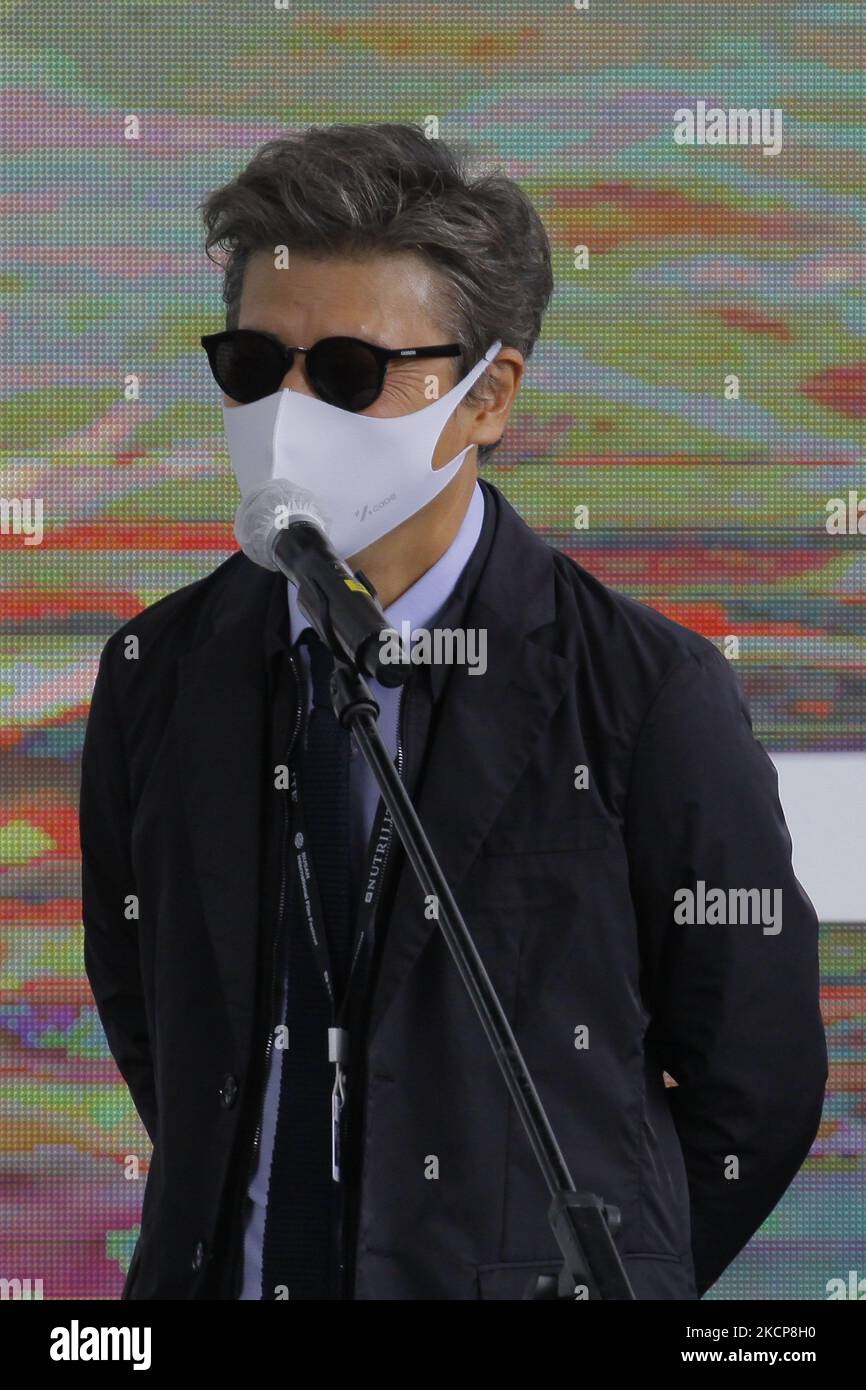 L'attore Kwon Hae Hyo discorso durante il Busan International Film Festival 26th Open Talk About in Front of You're Face Open Talk evento a BIFF Square a Busan, Corea del Sud. (Foto di Seung-il Ryu/NurPhoto) Foto Stock