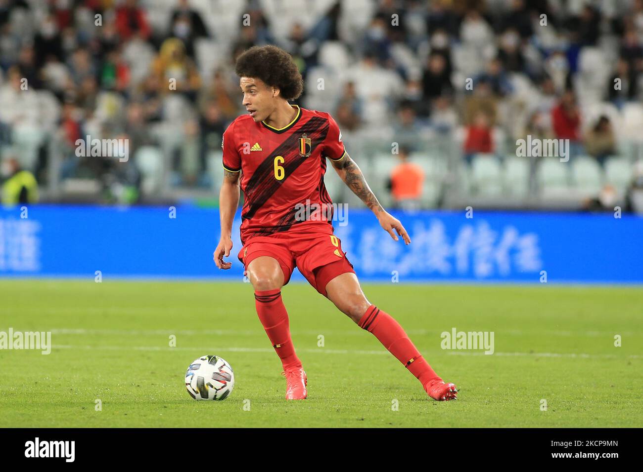 Axel Witsel (Belgio) durante la partita di calcio della UEFA Nations League Semifinali - Belgio vs Francia il 07 ottobre 2021 allo stadio Allianz di Torino (Photo by Claudio Benedetto/LiveMedia/NurPhoto) Foto Stock