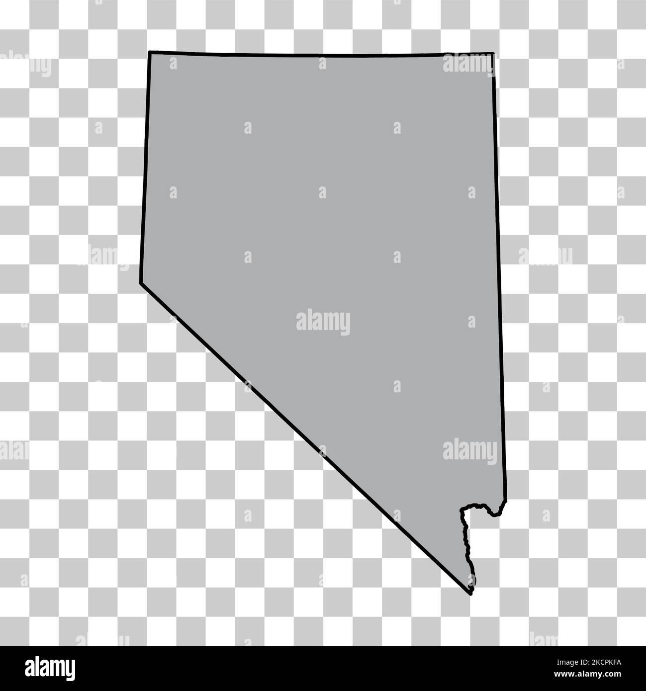 Forma della mappa del Nevada, stati uniti d'america. Illustrazione vettoriale simbolo icona concetto piatto . Illustrazione Vettoriale