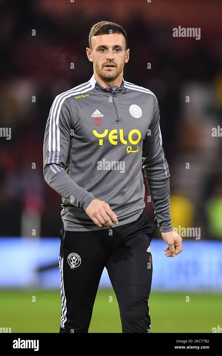 Jack Robinson di Sheffield si è Unito durante la partita del campionato Sky Bet tra Nottingham Forest e Sheffield United al City Ground di Nottingham martedì 2nd novembre 2021. (Foto di Jon Hobley/MI News/NurPhoto) Foto Stock