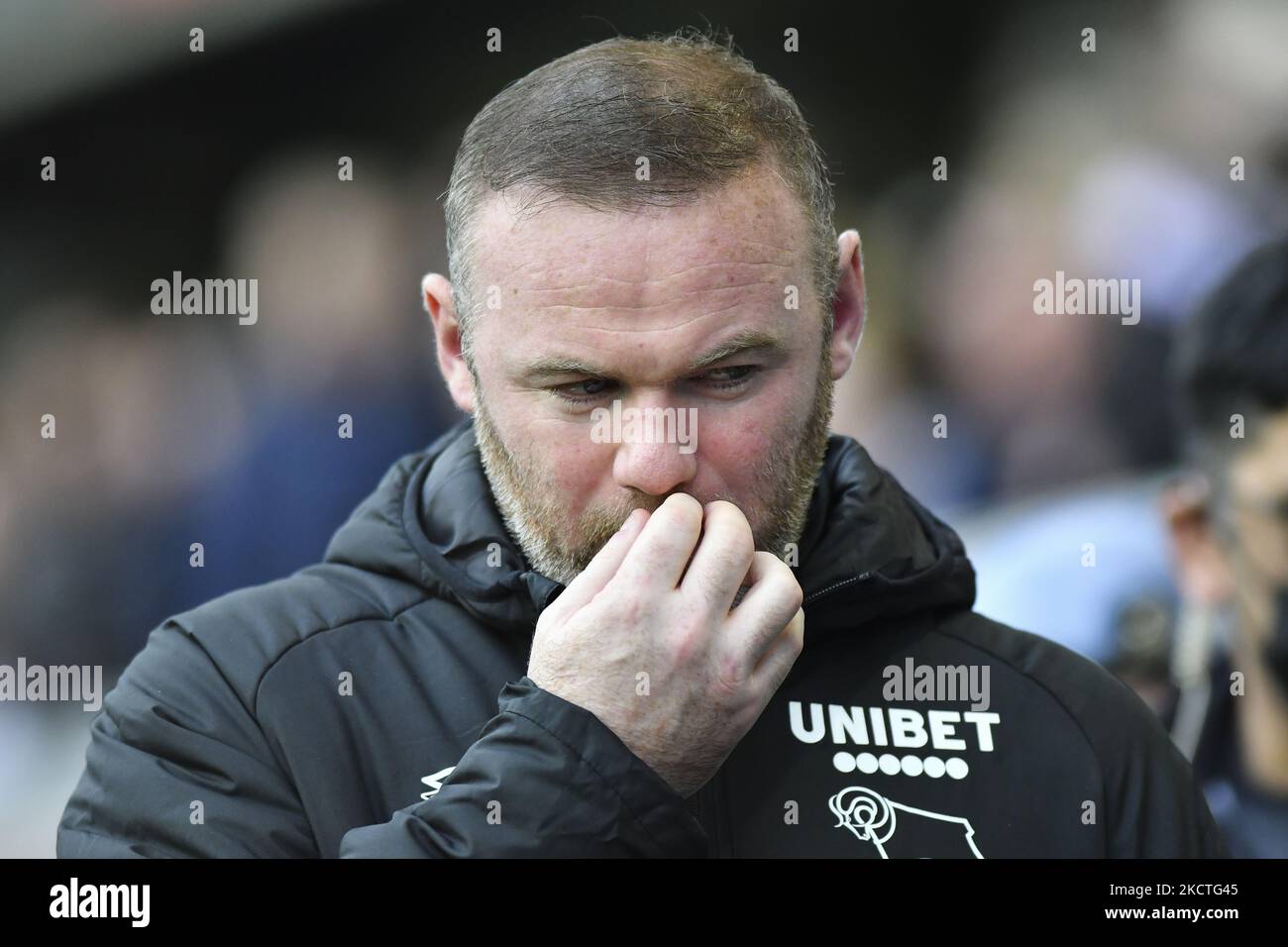 Wayne Rooney, direttore della contea di Derby, durante la partita del campionato Sky Bet tra Millwall e Derby County al Den, Londra, sabato 6th novembre 2021. (Foto di Ivan Yordanov/MI News/NurPhoto) Foto Stock