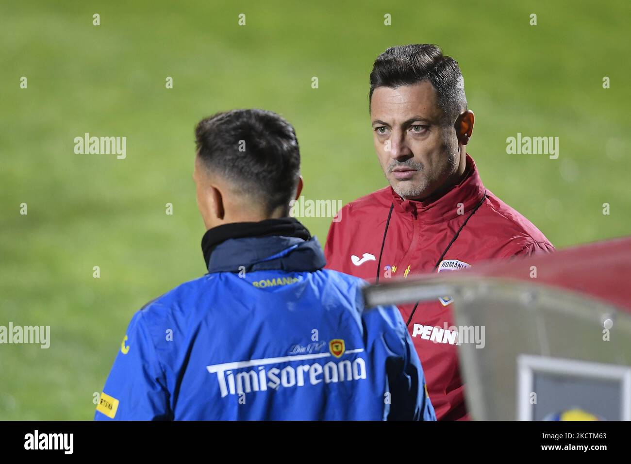 MIREL Radoi di Romania in azione durante la sessione ufficiale di formazione prima della partita dei qualificatori europei contro l'Islanda, mercoledì 10 novembre 2021. (Foto di Alex Nicodim/NurPhoto) Foto Stock