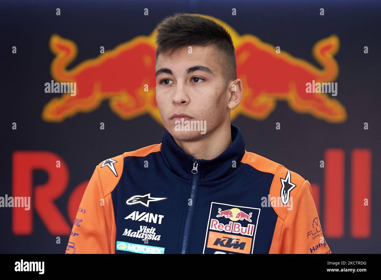 Raul Fernandez (25°) di Spagna e Red Bull KTM Ajo Kalex durante le qualifiche del Gran Premio Red Bull de España al Ricardo Tormo Circuit il 13 novembre 2021 a Valencia, Spagna. (Foto di Jose Breton/Pics Action/NurPhoto) Foto Stock