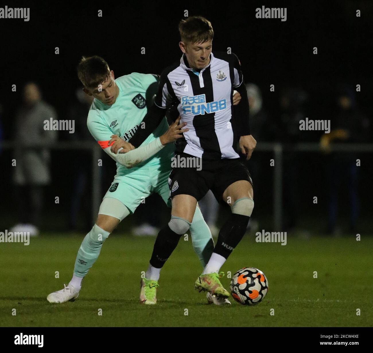 Jay Turner-Cooke of Newcastle United visto durante la partita della Premier League 2 Cup tra Newcastle United e Huddersfield Town presso la sede centrale di Northumberland fa, Whitley Park, Newcastle mercoledì 17th novembre 2021. (Foto di will Matthews/MI News/NurPhoto) Foto Stock