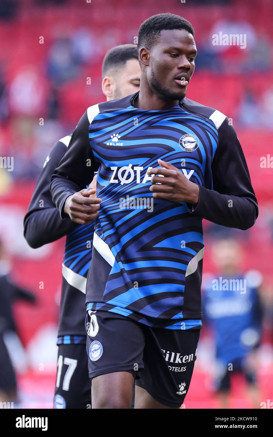 Mamadou Loum di Deportivo Alaves durante la partita la Liga Santader tra Sevilla CF e Deportivo Alaves a Ramon Sanchez Pizjuan a Siviglia, Spagna, il 20 novembre 2021. (Foto di Jose Luis Contreras/DAX Images/NurPhoto) Foto Stock