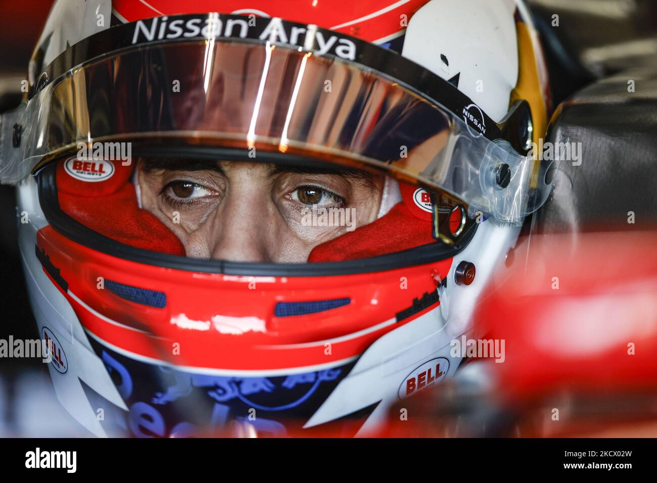 Sebastien Buemi (swi), Nissan e.dams, ritratto durante il test pre-stagionale ABB di Formula e sul circuito Ricardo Tormo di Valencia il 30 novembre in Spagna. (Foto di Xavier Bonilla/NurPhoto) Foto Stock