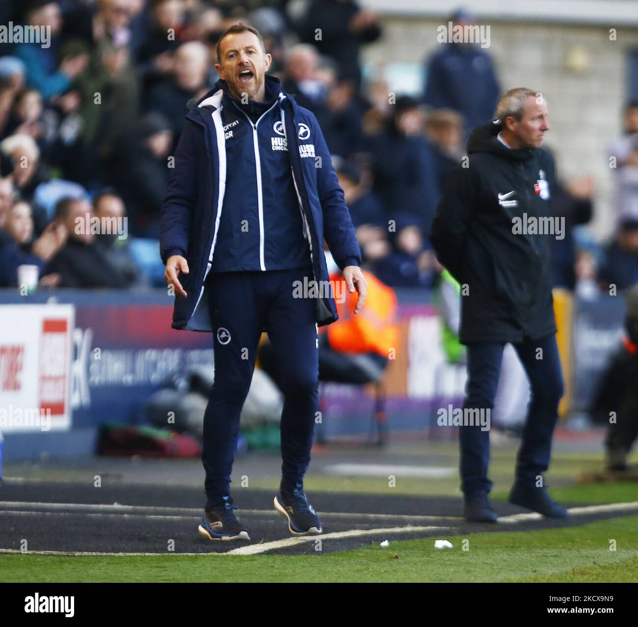 LONDRA, Regno Unito, 04 DICEMBRE: Gary Rowett manager di Millwall durante lo Sky Bet Championship tra Millwall e Birmingham City al Den Stadium, Londra il 04th dicembre 2021 (Photo by Action Foto Sport/NurPhoto) Foto Stock