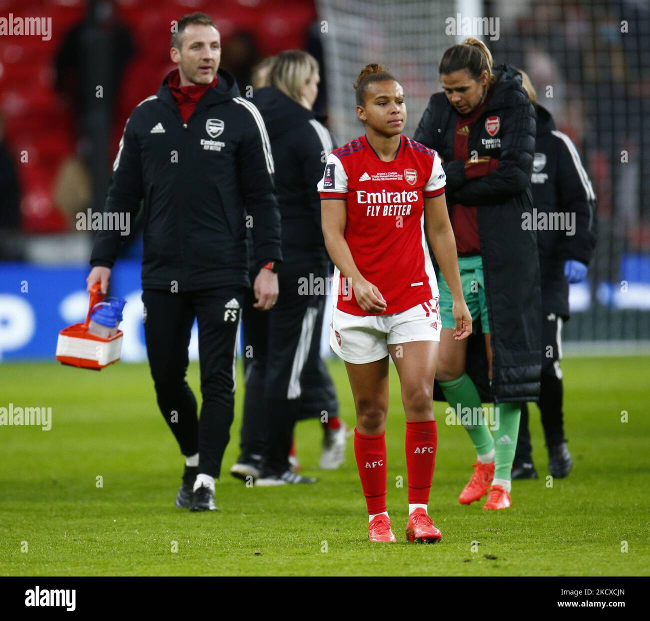 Nikka Parris di Arsenal dopo la Vitality Women's fa Cup Final 2021 tra Arsenal e Chelsea allo stadio di Wembley, Londra, Inghilterra il 05th dicembre 2021 (Photo by Action Foto Sport/NurPhoto) Foto Stock