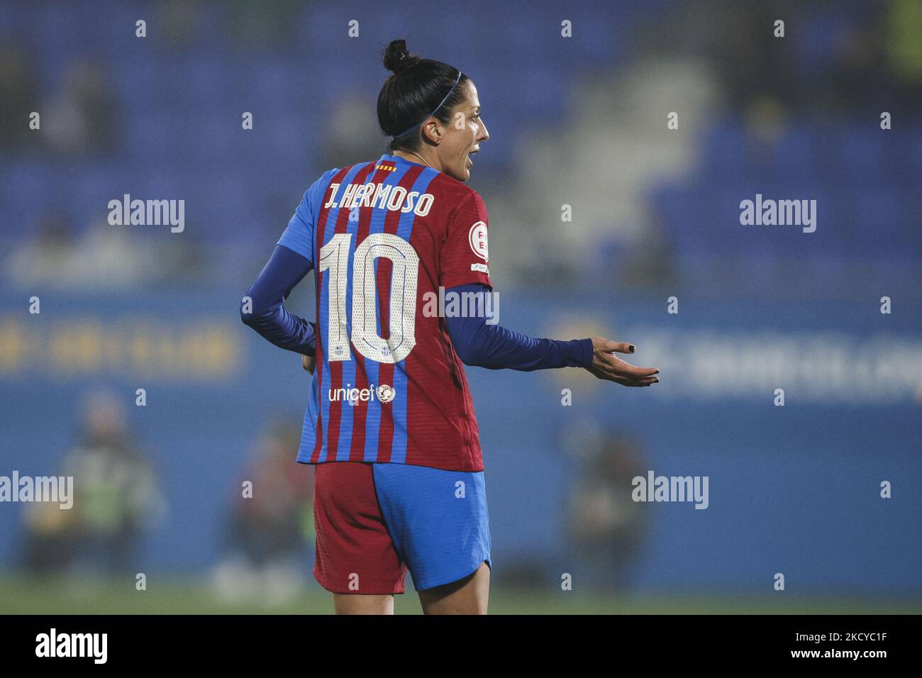 10 Jenni Hermoso del FC Barcelona durante la partita la Liga Iberdrola tra il FC Barcelona e il Madrid CFF allo stadio Johan Cruyff il 22 dicembre 2021 a Barcellona, Spagna. (Foto di Xavier Bonilla/NurPhoto) Foto Stock